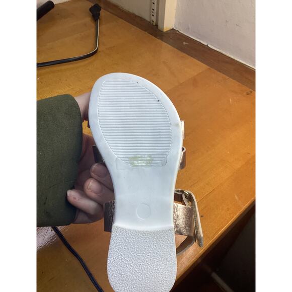 Girls Little Kids Silver Sparkle Slide Sandal Size 8 - Picture 3 of 4